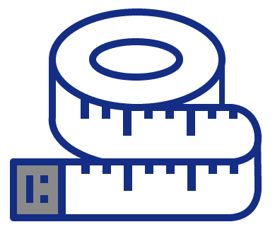 Pictogram representing a meter of dressmaker