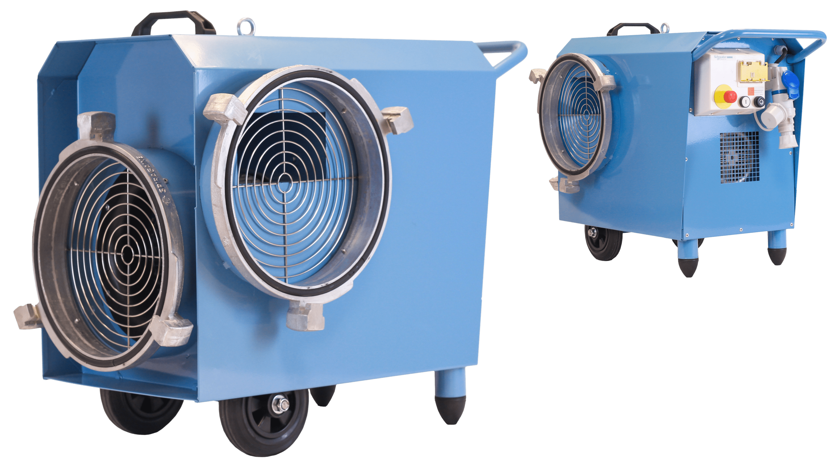 Un ventilateur Ventilair bleu 300 Spiragaine