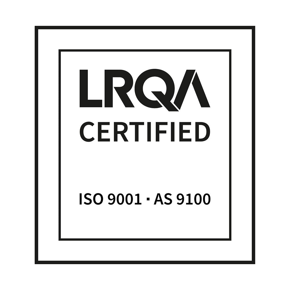 Le logo ISO9001 et AS9100 de LRQA